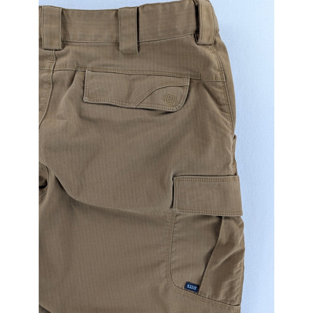 5.11 Tactical Mens 36x34 Brown Ripstop Cargo Utility Work Pants 36x31 Actual - Picture 14 of 15
